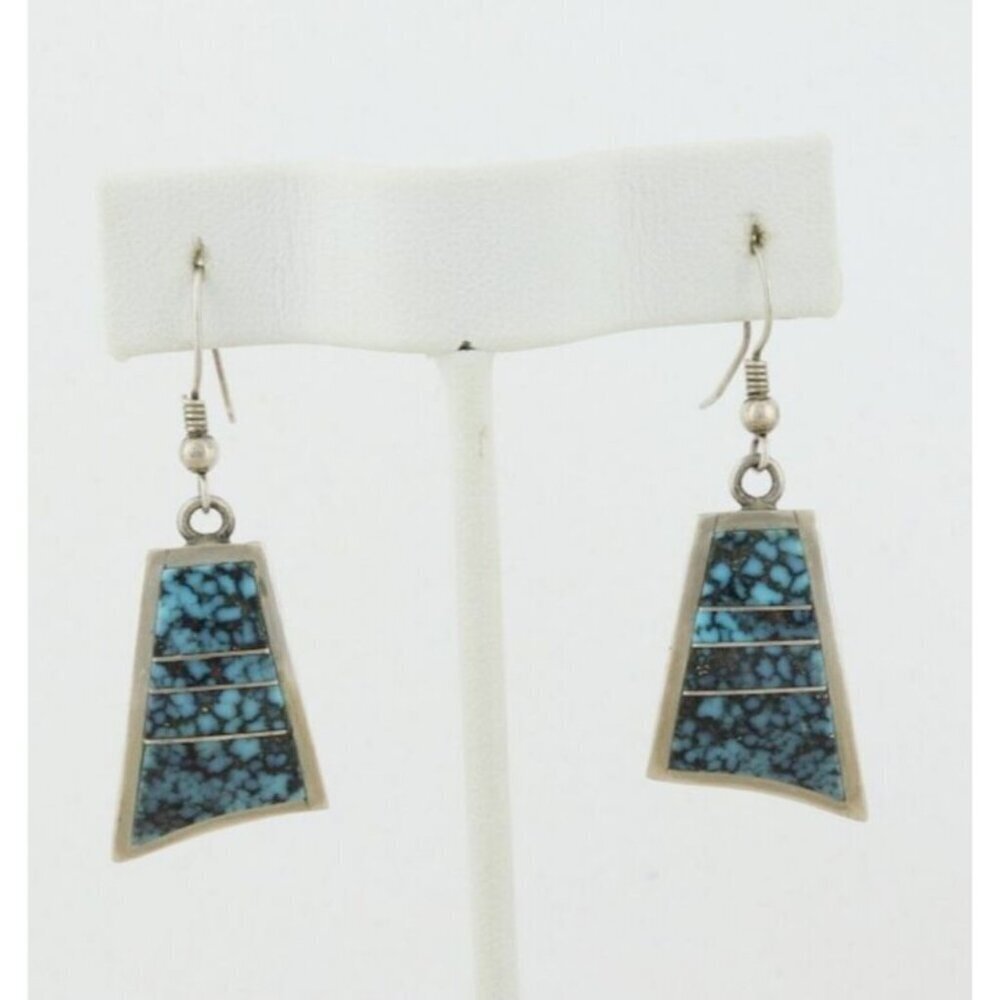 Sterling Silver Turquoise Earrings Dangle Drop